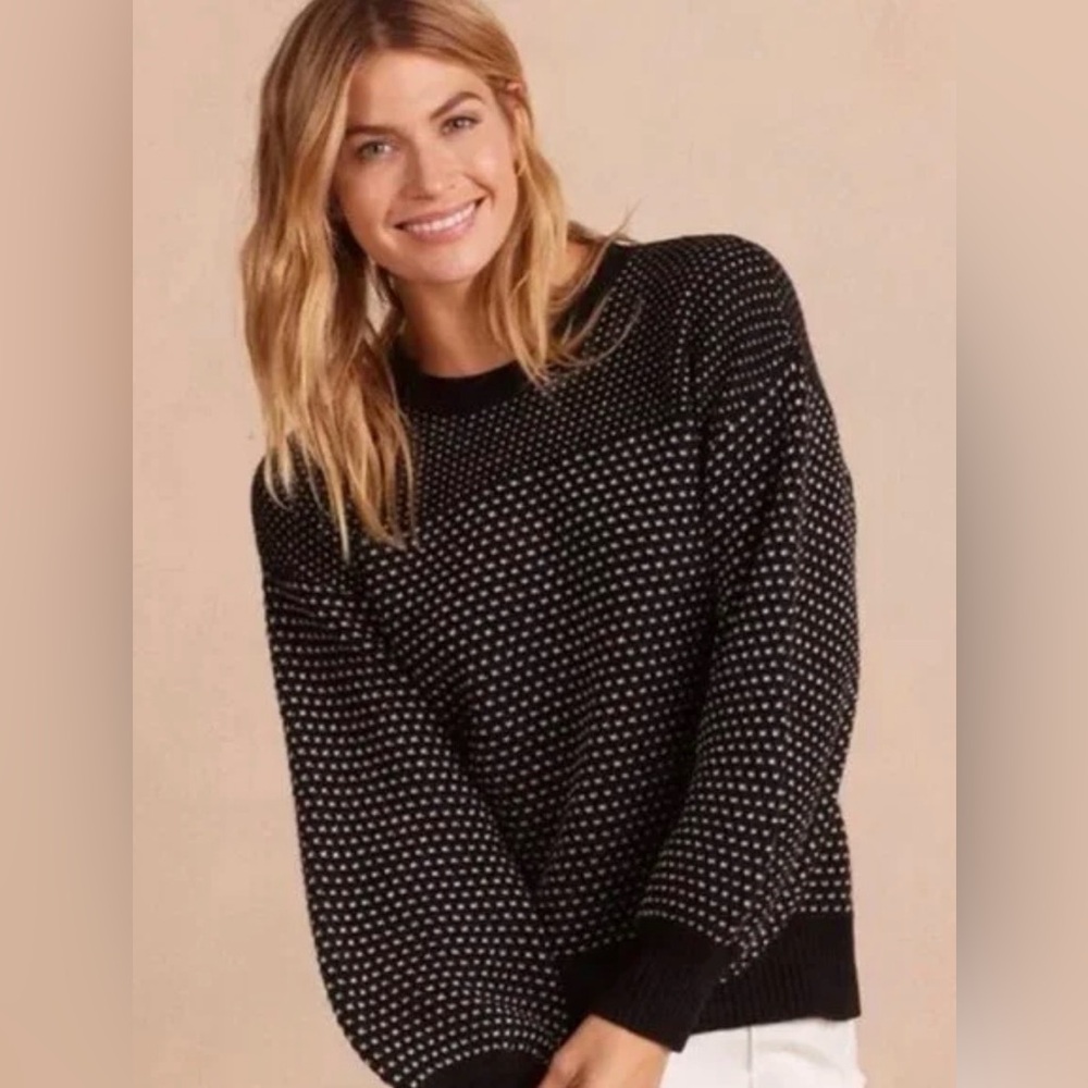 Summersalt Black and White Dotted Sweater